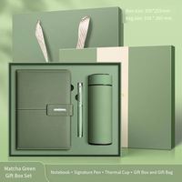 Ensemble cadeau d'entreprise promotionnel de luxe avec logo personnalisé, tasse isotherme, stylo, carnet - Matériel en tissu, options multicolores, cadeaux en sérigraphie