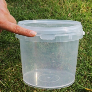 Fusto e Secchio in <span class=keywords><strong>Plastica</strong></span> Trasparente di Alta Qualità, Ecologico e Durevole con Coperchio per Vino, <span class=keywords><strong>Birra</strong></span>, Acqua, Latte e Uso per Animali Domestici - Product Image 3