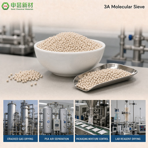 Setaccio Molecolare 3A per Essiccazione Gas <span class=keywords><strong>Naturale</strong></span>, Trattamento GPL, Perle di Zeolite, Alta Resistenza allo Schiacciamento, Adsorbente SAINT OEM - Product Image 2