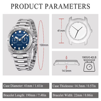 En stock 1 pièce, logo personnalisé, 50 pièces, montres automatiques mécaniques de luxe Pagani Design 1767, fabricant OEM ODM, cadran de luxe, pour hommes