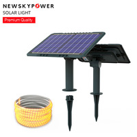 Bande solaire LED en silicone avec télécommande pour escalier de clôture, économiseur d'énergie à énergie solaire 50W 100W 200W