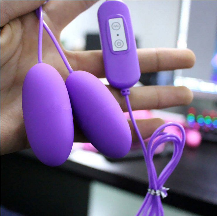 Quiet Waterproof Silicone Double Egg Vibrator - 20 Vibration Modes