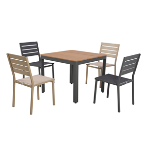 Conjunto de Muebles de Jardín Modernos y Portátiles de Madera PS para Exteriores, para Playa, Parque, Restaurante, Hotel, Banquete, 3 Piezas, 5 Piezas, Mesa de <span class=keywords><strong>Camping</strong></span> - Product Image 5