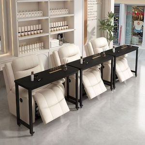 Portable Wood <b>Nail</b> Salon <b>Table</b> Chair Mobile Beauty Salon Furniture for Manicure and Pedicure Use <b>Nail</b> Bar - Product Image 1