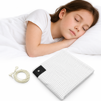 Drap plat de mise à la terre en coton biologique 95 % et argent conducteur 5 %, taille double, avec cordon de mise à la terre