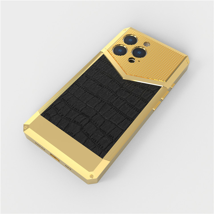 Popular Stainless Steel Phone Cover For Apple iPhone 13 /13 Pro Max Metal Protective Mobile Case for Golden Concept