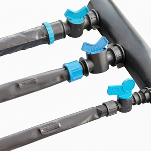 Raccords de tuyau plat en plastique de haute qualité AUSPS 16 mm avec écrou de blocage, mini-vanne de dérivation pour système d'irrigation goutte à goutte domestique - Product Image 1