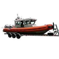 Bateau de sauvetage rapide en aluminium, bateau de patrouille de 30 pieds 9m à vendre