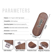 Clé USB 2.0 et 3.0 personnalisée avec logo laser, 16 Go, 32 Go, en bois (bambou, érable, noyer), type C, lecteur flash, disque mémoire, clé USB