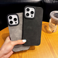 Top Design pour Iphone Couverture de téléphone portable Mobile pour étui de téléphone magnétique en daim de luxe en cuir