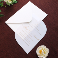 Carte d'invitation de mariage de luxe personnalisée en acrylique blanc avec enveloppe blanche – Offre spéciale