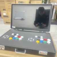 Nouvelle console de jeu d'arcade rétro KUBIXION KU-12314 de 24 pouces, modèle valise nostalgique pour usage domestique, avec double joystick, pliable et à monnayeur, Pandora