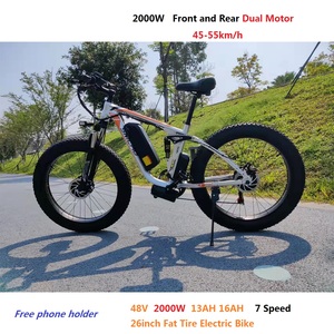 Nouveau vélo de montagne électrique puissant double moteur 2000W 16AH 22.4AH vélo de route de ville 48V 26 pouces gros pneu adulte <span class=keywords><strong>E</strong></span> vélo vtt - Product Image 2
