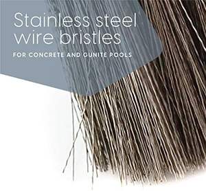 Brosse de <span class=keywords><strong>piscine</strong></span> en acier inoxydable robuste de 10 pouces de large pour les piscines en béton <span class=keywords><strong>Gunite</strong></span> accessoire d'outil de nettoyage de <span class=keywords><strong>piscine</strong></span> - Product Image 4