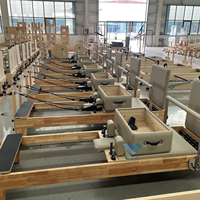 Reformadores de Pilates de Madera de Roble de Alta Calidad, Equipo de Ejercicio Premium, Cama de Pilates para Ejercicios de Core