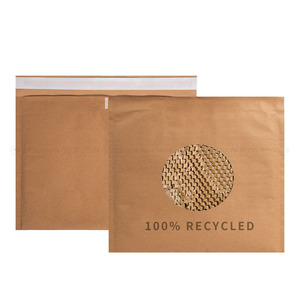 <span class=keywords><strong>Sobres</strong></span> de correo de papel Kraft de nido de abeja compostables biodegradables reciclables respetuosos con el medio ambiente con logotipo personalizado bolsa de correo de burbujas acolchada - Product Image 1