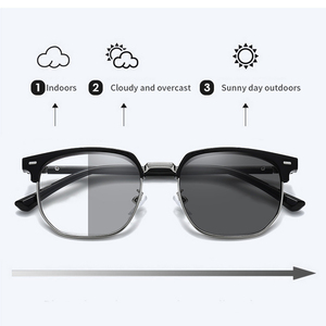 <span class=keywords><strong>Occhiali</strong></span> Fotocromatici Anti Luce Blu con <span class=keywords><strong>Lenti</strong></span> Progressive Multifocali da Lettura <span class=keywords><strong>per</strong></span> Uomo <span class=keywords><strong>Occhiali</strong></span> Ingrandenti - Product Image 2