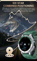 Montre connectée avec carte hors ligne, écran AMOLED, appels, suivi précis des pas, surveillance du sommeil, résistance à l'eau 5ATM, positionnement GPS BeiDou