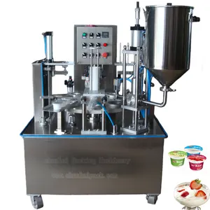 Factory Price Automatic Rotary Type Small Honey Cup Syrup Yogurt Water Ice Cream Juice Filling Sealing Machine Sealer