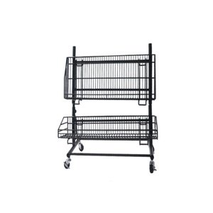 2 lớp tầng siêu thị cửa hàng bán lẻ khuyến mãi nước giải khát trái cây dây lưới kim loại kệ hiển thị lưới giá đứng - Product Image 3