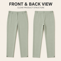 Pantalon de golf respirant et léger pour femme, coupe ajustée avec boucle latérale réglable, idéal pour l'entraînement sportif et les compétitions