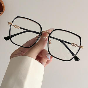 Monture de lunettes Qianai géométrique en TR90, anti-lumière bleue, monture complète unisexe, verres AC, design irrégulier - Product Image 2