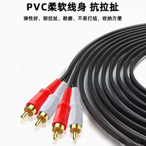 Cable de audio 2RCA, conector RCA dual macho a hembra, cable de cobre para conexión de altavoz, amplificador y TV - Product Image 4
