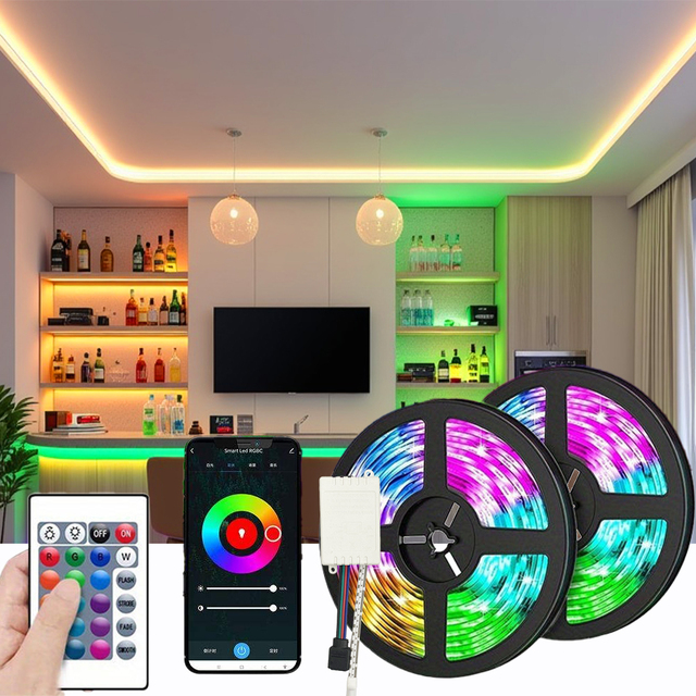 12V Smd5050 Rgb Led Light Flexible With 24Key 44 Keys Ir Remote Control Smart Strip Lights Colorful Smd 5050 2835 Wifi App