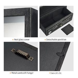 Pet Photo <b>Frame</b> Wooden Wall Mounted Dog Collar Storage Memorial Box Animal Urn Rectangle Digital Printing - Product Image 4