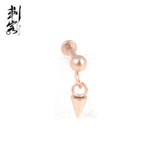 RVS Intern Schroefdraad <span class=keywords><strong>Labret</strong></span> Met Kegel Bengelen Top Kraakbeen Tragus Piercing Sieraden - Product Image 6