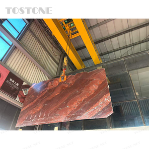Dalle de quartzite polie Tostone, grand format, motif rouge naturel, finition brillante, pour une installation élégante de carrelage mural et de sol - Product Image 2