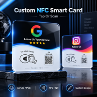 Étiquette NFC PVC personnalisée 13,56 MHz, étanche, mini, avec code QR et dos adhésif, pour comptoirs de service de café