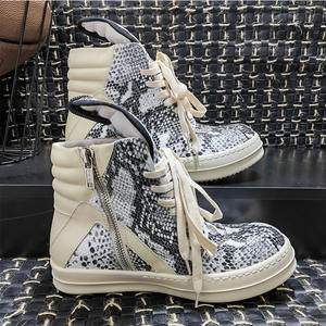 Nuove Scarpe Sportive Casual di Lusso in Pelle Effetto Pelle di Serpente con Suola in Gomma e Lacci - Product Image 2