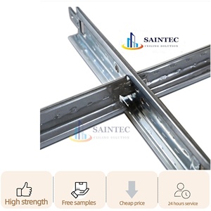 Componentes de Perfil T-Grid T24 para Plafón Reticular Moderno de Venta Directa de Fábrica, Acero Galvanizado a Prueba de Fuego y Resistente a la Corrosión - Product Image 3