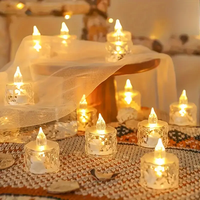 Bougies chauffe-plat LED écologiques sans flamme, à piles, 3D, pour anniversaire, mariage, décoration intérieure
