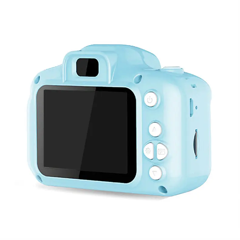 Caméra vidéo numérique à affichage coloré portable Nouveau design Cadeau de Noël 1080p Enfants Enfant Caméra à impression instantanée MOS Rose, Bleu