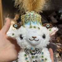 Nouveau Porte-clés ethnique en peluche d'agneau avec strass faits main 2026, Souvenir touristique culturel de la région occidentale du Xinjiang
