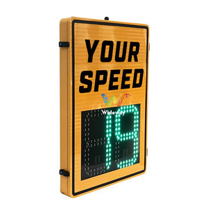 Портативный Солнечный светодиодный Радар для обнаружения скорости транспортного средства в заводских зонах, указатели ограничения скорости с настраиваемым текстом - Product Image 4