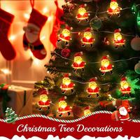 Decoraciones Navideñas TSINYE, Luces de Cadena de Santa Claus para Interiores, Luces LED de Hadas, Decoración Linda para Habitaciones y Dormitorios, Navidad Interior y Exterior