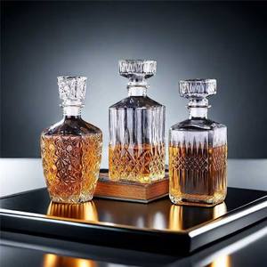 ウイスキーボトル750ml 1000mlメーカーカスタマイズ高品質ウイスキーガラス透明カスタムワインボトル750mlウイスキーデカント - Product Image 4