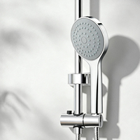 Pommeau de Douche Moderne Écologique TOPWAY 1 JET Chromé à Sortie d'Eau Unique pour Salle de Bain, Installation Facile