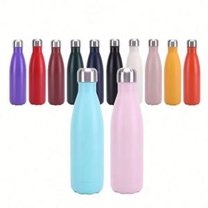 Bpa Free Custom logo Cola Shaped <b>Water</b> <b>Bottle</b> Reusable Travel Sport Stainless Steel Vacuum Insulated Flask with Lid - Product Image 2