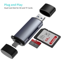 Lector de tarjetas USB C y 480 Hub OTG con ranura SD/TF, adaptador de transferencia de datos de alta velocidad de Mbps para ordenador portátil, PC, MacBook