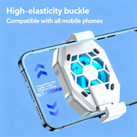 Geräuschloser Clip-On-Handy-Kühler, universeller Gaming-Handy-Lüfter, 3-stufiger Luftkühlventilator, kabelgebundener USB-Handy-Kühler für mobiles Gaming