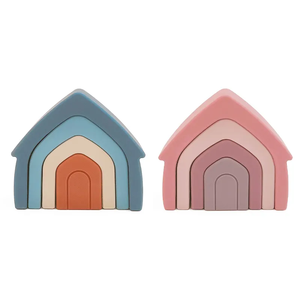 Ensemble de blocs de construction en silicone sans Bpa Jouets éducatifs pour enfants Jouet empilable en silicone <span class=keywords><strong>Maison</strong></span> en silicone empilable - Product Image 2