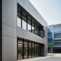 Panneau de revêtement en aluminium PVDF architectural pour système de mur-rideau métallique extérieur moderne, ignifuge CE ISO