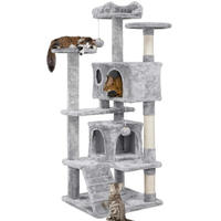 Prix usine tour d'arbre à chat pour intérieur chats maison multi-niveaux meubles pour animaux de compagnie lit chat arbre d'escalade avec hamac sisal grattoir