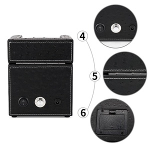 Penggulung Jam Tangan Otomatis Putar 1 Jam Tangan Tunggal Kulit Persegi Mewah Smart Gyro Orbit Berkualitas Tinggi Custom Display Grain Drawer Kayu - Product Image 5