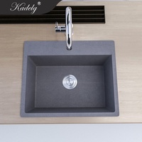 Évier rectangulaire personnalisable en granit de quartz composite blanc à un trou et anti-rayures pour la cuisine
