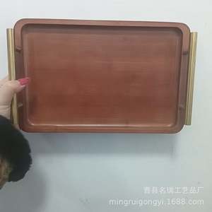 Bamboo <b>Tea</b> <b>Tray</b> Rectangular With Handle 30x20x5cm For Serving Dishes Restaurant Use - Product Image 2